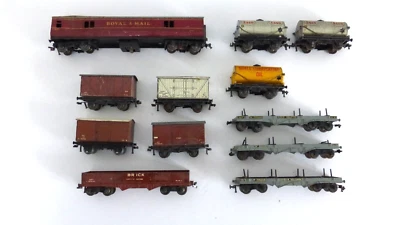 £29.95 • Buy Vintage 1950's Hornby Dublo Oo Gauge Metal Rolling Stock, 12 Assorted Wagons