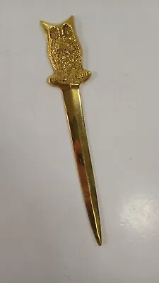 Vintage Owl Letter Opener Brass Bird • $15.99