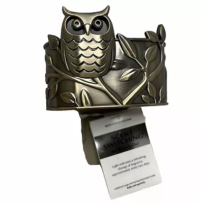 Scent Switching Wallflower Duo NightLight Plug In Bath & Body Work Bronze Owl • $42