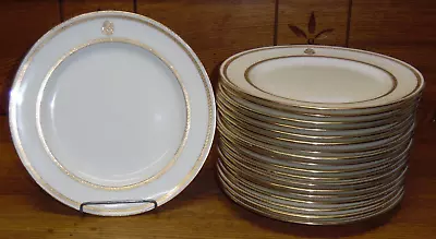 19 Minton R Briggs Boston Bone China Gold Encrusted Band Luncheon Plates -8 7/8  • $399.99