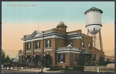 1900s Canada ~ Edmonton Alta. ~ Fire Hall ~ Horse-Drawn Equipment & Fire Crew • $15.99