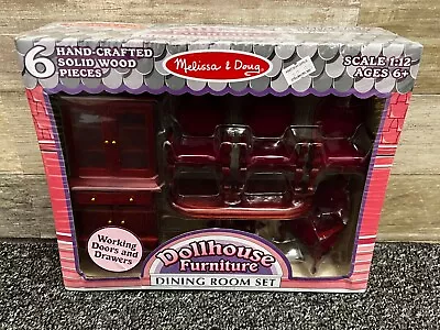 Melissa & Doug Dollhouse Furniture 6 Piece Dining Room Set #2586 ~ New/Sealed! • $24.99