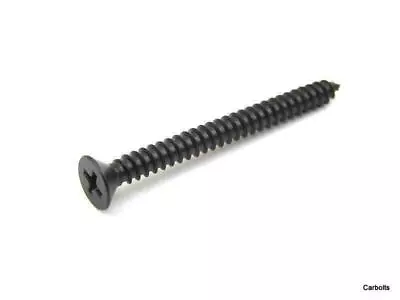 No7 3.9mm Black Stainless Steel Phillips Countersunk Self Tapping Screws • £3.08