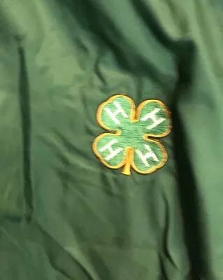 Vintage Light Bomber Jacket Windbreaker 4-H Club Size XL Green Shamrock • $200