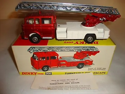 £155 • Buy DINKY 956 BERLIET TURNTABLE FIRE ESCAPE - EXCELLENT In Original BOX