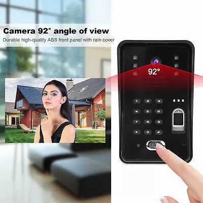 7in WiFi Video Doorbell Wired 3in1 Password With IC Fingerprint Access Contr IDS • $760.45