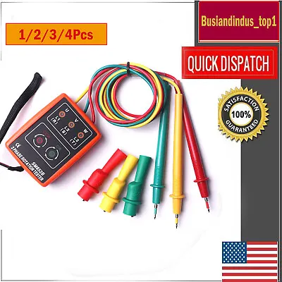 US SM852B 3 Phase Sequence Rotation Indicator Tester Meter LED Buzzer Checker  • $20.99