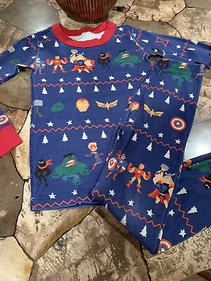 Hanna Andersson X Marvel Collab Christmas Pajama Set 5T Hulk Captain America • $8