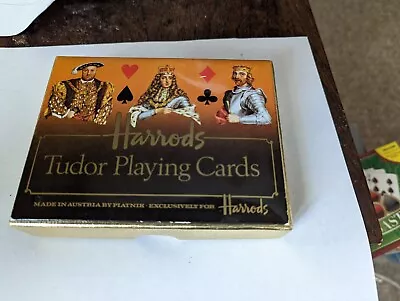 Vtg HARRODS  PLAYING CARDS Double Box Deck PIATNIK London • $7.99