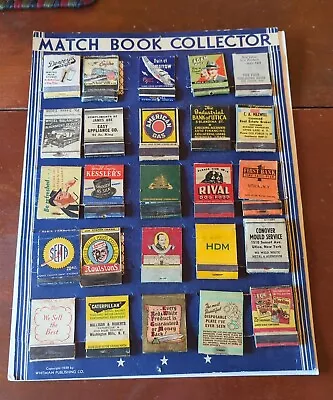 25 Vintage Matchbook Covers Advertisements Match Books In Display Cardboard  • $57