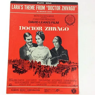 Lara's Theme From Doctor Zhivago 1965 Pop Vintage Sheet Music • $6.34