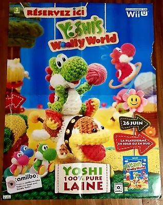 YOSHI'S Woolly World Nintendo Wii U Vintage Promo Store Official Poster 80×60 • £60.32