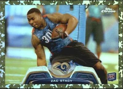 $2 • Buy 2013 Topps Chrome Camo Refractors Rams Football Card #90 Zac Stacy /499
