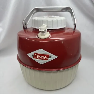 Vintage Coleman 6-53 Red Coleman Water Jug Cooler With Cup- Diamond Logo  • $9