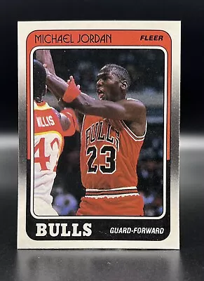 MICHAEL JORDAN 1988 Fleer Basketball #17 Chicago Bulls CENTERED • $225