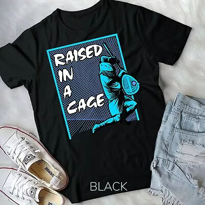 Raised In A Cage Lacrosse Tee Shirt - Lax Goalie Shirt Gifts Unisex T-shirt • $24.99