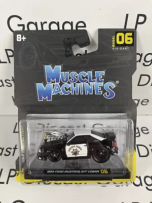 MAISTO Muscle Machines 1993 Ford Mustang SVT Cobra CHP 1:64 Diecast NEW Police • $14.99