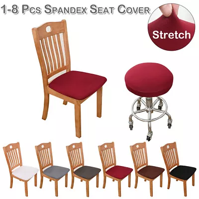 1-8 Pcs Spandex Stretch Dining Peached Seat Cover Bar Stool Case Slipcover Home • $9.19
