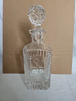 Heavy Lead Crystal Square Shaped Decanter • £15