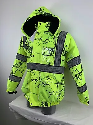 Unisex Waterproof Bomber Safety Reflective Jacket Fleece-windproof • $59.99