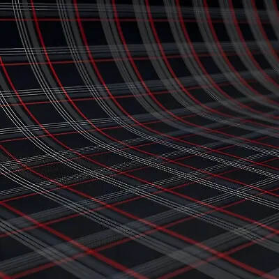 RED GTI Plaid Car Upholstery Fabric - VW Golf MK7- 3mm Foam - 59  - 150CM - Car • $37