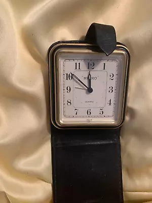 Vintage SEIKO Quartz WALLET TRAVEL ALARM CLOCK Japan NON-WORKING • $14.99