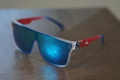 Quiksilver Sunglasses Unisex (Blue/Red/White) Blue Lens • $19.99