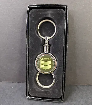 Vintage Chevron Keychain Fob Removable Ring In Box Collectible Petroliana • $14.99