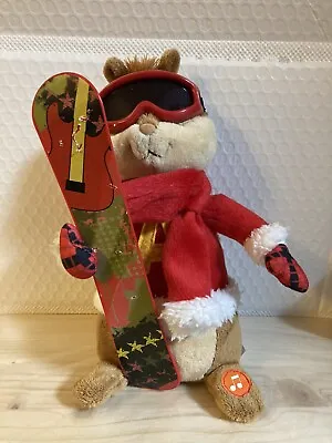 Alvin And The Chipmunks 2013 Christmas Dancing With Snowboard Singing Plush • $24.99