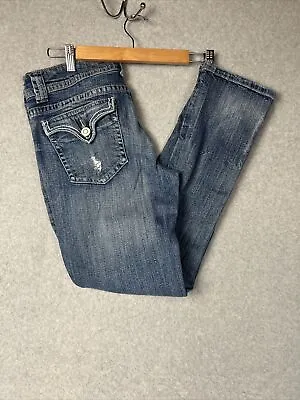 Vigoss Jeans The Dallas Skinny Women’s 11 /32 Denim Flap Pockets Distressed • $15.99