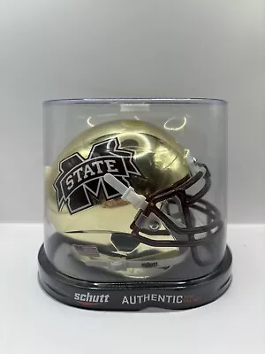 Schutt Mississippi State Bulldogs Gold Chrome Mini Football Helmet • $90