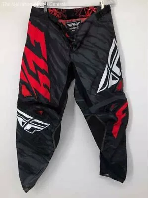 Fly Racing Mens Kinetic Relapse Black Red Era Motorcycle Riding Pants Size 36 • $9.99