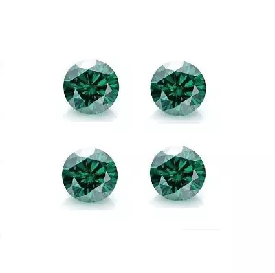 Certified Loose Green Diamond  2 Mm VS2 Clarity  4 Pcs Lot • $80