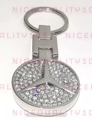 Mercedes Benz Double Sided Metal Keychain Made With Swarovski Crystals • $27.99