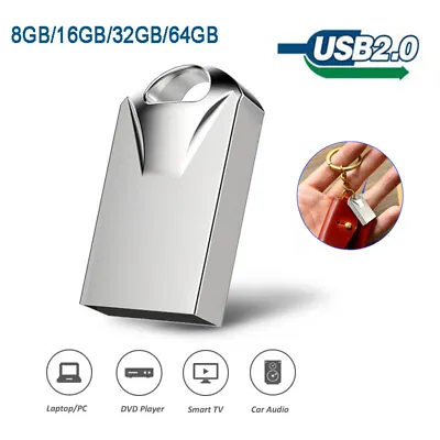 USB 2.0 Mini Metal Pendrive Flash Drive 64GB 32GB 16GB 8GB Memory Thumb U Disk • $4.66