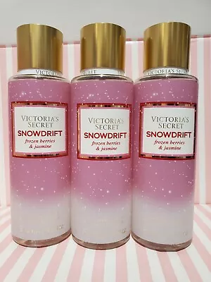  Victoria Secret Fragrance Mist  Snowdrift Frozen Berries & Jasmine  LOT OF 3 • $36