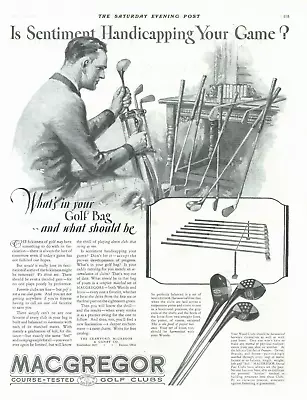 1928 MACGREGOR Wood GOLF CLUB Antique PRINT AD Driver Putter Catalog Offer • $14.99