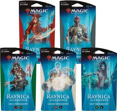 MTG Ravnica Allegiance Themed Booster Set Of Five (ENGLISH) 14f • $49.88