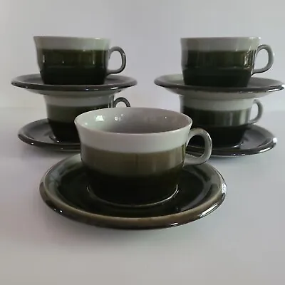 Vintage Rorstrand Maya Cups And Saucers X5 Designed By Marianne Westman Sweden • $100