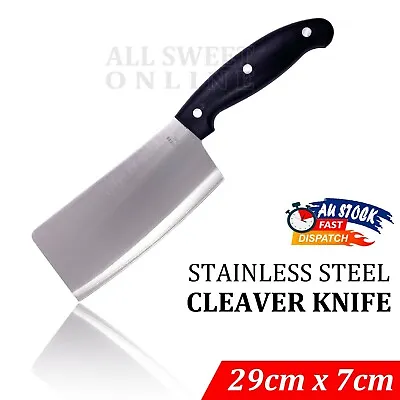 Stainless Steel Cleaver Knife Meat Vegetable Chopping Chef Square Knives Butcher • $16.95