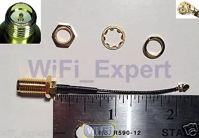 1 X Mini 2  PCI IPX U.FL To RP-SMA Antenna WiFi Pigtail RF Cable USA • $3.63