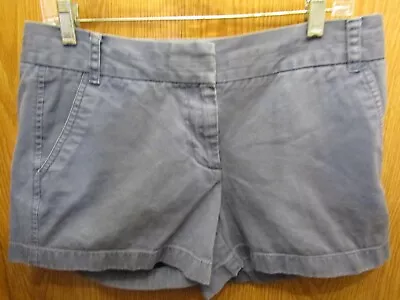 Womens J. Crew Chino 100% Cotton Blue Shorts Size 10 Inseam 4  Waist Flat 17  • $11.61