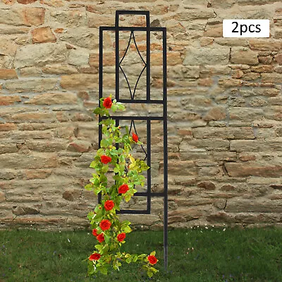 Decorative Garden Trellis Wall Climbing Plant Support Metal Frame Powder Coated • £38