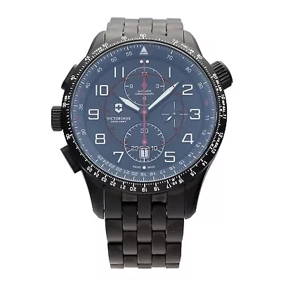 Victorinox 241742 AirBoss Chronograph Black Steel 45 Mm Automatic Men's Watch • $2156