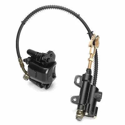 Motorcycle Hydraulic Rear Disc Brake Caliper + Master Cylinder Brake System Kit • $38.95