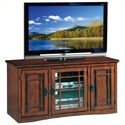 Leick Furniture Mission 50  TV Stand With Storage In Mission Oak • $419.99