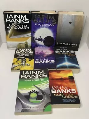 Iain M Banks 8x Book Bundle Hardback And Paperback Books • £19.99