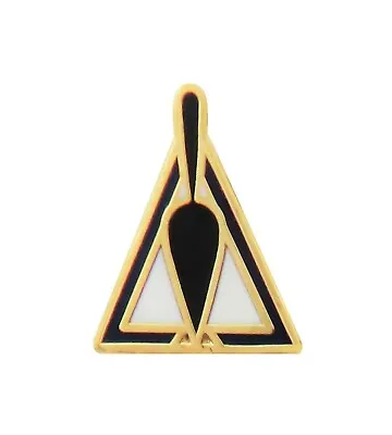 Trowel In Broken Triangle Tiny Cryptic Freemasonry Masonic Pin Badge • £6.25