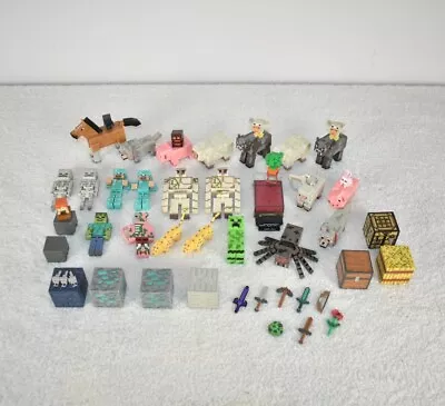 Minecraft (Lot Of 52 Figures) Minifigures + Blocks + Animals Bulk Toy Bunch • $39.95