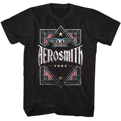 Aerosmith Vintage Box Logo Black Tall T-shirt • $28.79